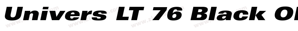 Univers LT 76 Black Oblique字体转换